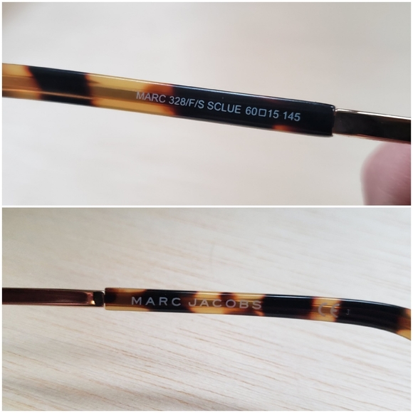 Marc Jacobs 328 /F/S 0SCL Yellow Havana Gray Ivory Aviator Style Sunglasses - Picture 10 of 12